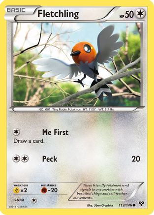 Fletchling 113  XY Base Set - Common