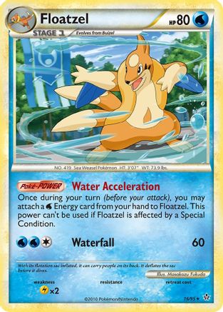 Floatzel 016  - Reverse Holofoil Unleashed - Rare