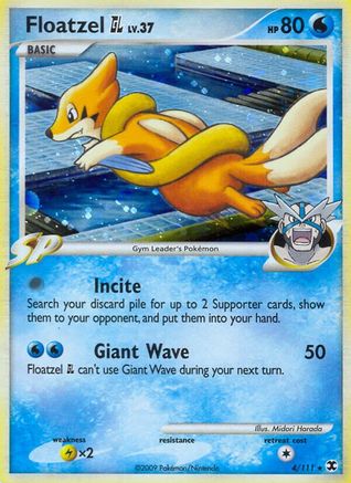 Floatzel GL 004  - Reverse Holofoil Rising Rivals - Holo Rare