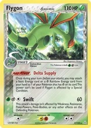 Flygon (Delta Species) 007/110  - Holofoil Holon Phantoms - Holo Rare