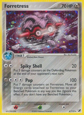 Forretress 006  - Reverse Holofoil Unseen Forces - Holo Rare