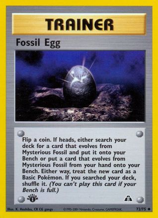 Fossil Egg 072/75  - Unlimited Neo Discovery - Uncommon
