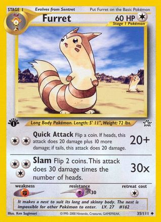 Furret 035/111  - 1st Edition Neo Genesis - Uncommon