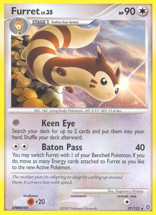 Furret 027  - Reverse Holofoil Secret Wonders - Rare