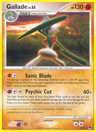 Gallade 002  - Holofoil POP Series 7 - Rare