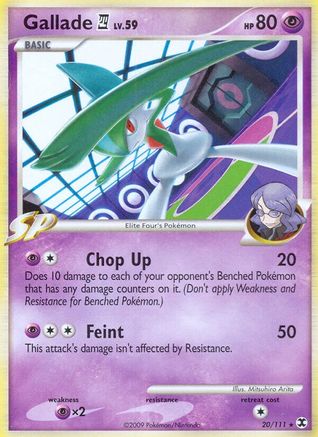 Gallade E4 020  - Reverse Holofoil Rising Rivals - Rare