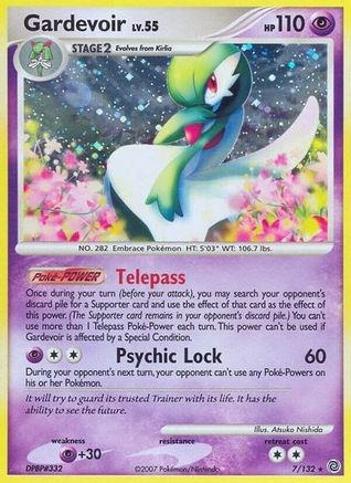 Gardevoir 007/132  - Reverse Holofoil Secret Wonders - Holo Rare