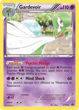 Gardevoir 057/99  - Reverse Holofoil Next Destinies - Holo Rare