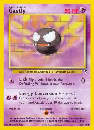 Gastly 076/110  - Reverse Holofoil Legendary Collection - Common