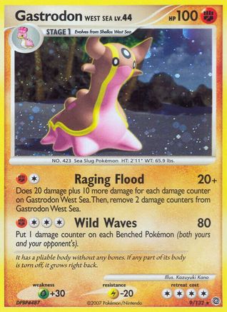Gastrodon West Sea 009  - Reverse Holofoil Secret Wonders - Holo Rare