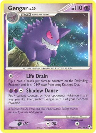 Gengar 027/130  - Reverse Holofoil Diamond and Pearl - Rare