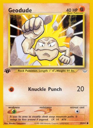 Geodude 044/64  - Unlimited Neo Revelation - Common