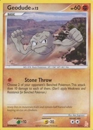 Geodude 001  DP Trainer Kit Manaphy & Lucario - Common