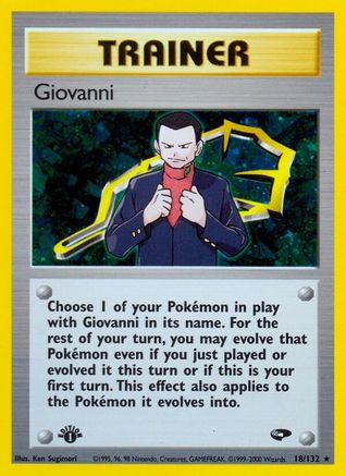 Giovanni (18) 018/132  - Unlimited Holofoil Gym Challenge - Holo Rare