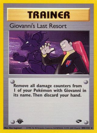 Giovanni's Last Resort 105/132  - Unlimited Gym Challenge - Rare