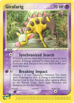 Girafarig 016/97  Dragon - Rare