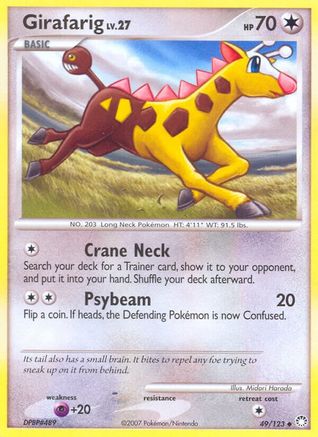 Girafarig 049  - Reverse Holofoil Mysterious Treasures - Uncommon