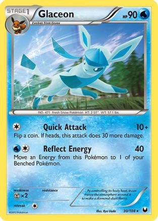 Glaceon 030  - Reverse Holofoil Dark Explorers - Rare