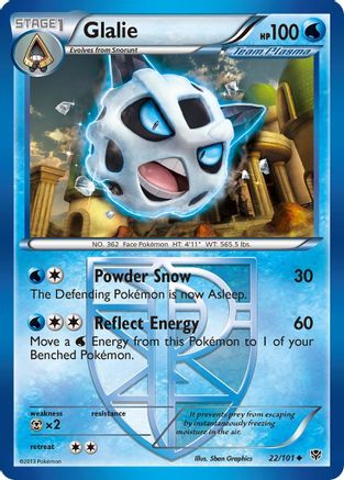 Glalie (Team Plasma) 022/101  - Reverse Holofoil Plasma Blast - Uncommon