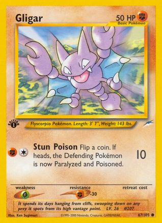 Gligar 067/105  - 1st Edition Neo Destiny - Common