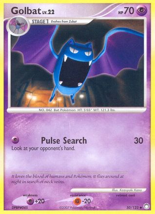 Golbat 050  - Reverse Holofoil Mysterious Treasures - Uncommon