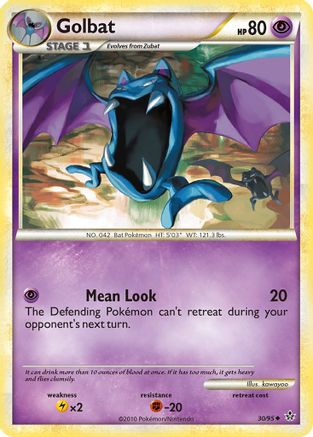 Golbat 030  - Reverse Holofoil Unleashed - Uncommon