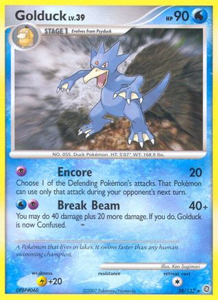 Golduck 028  - Reverse Holofoil Secret Wonders - Rare