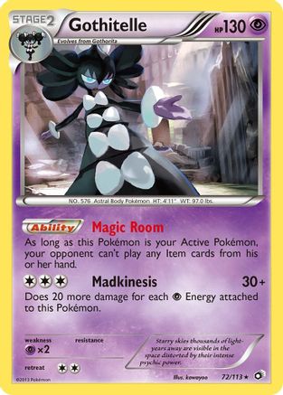 Gothitelle 072/113  - Holofoil Legendary Treasures - Holo Rare