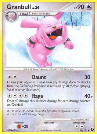 Granbull 039  - Reverse Holofoil Great Encounters - Uncommon