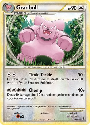 Granbull 026  - Reverse Holofoil Call of Legends - Rare