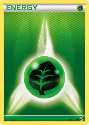 Grass Energy 105/114  - Reverse Holofoil Black and White - Common
