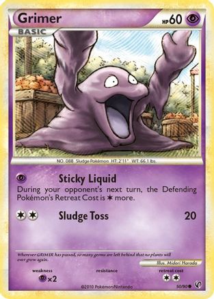 Grimer 050/90  - Reverse Holofoil Undaunted - Common