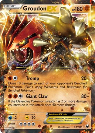 Groudon EX 054  - Holofoil Dark Explorers - Ultra Rare