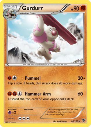 Gurdurr 066  - Reverse Holofoil XY Base Set - Uncommon