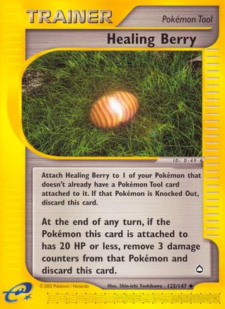 Healing Berry 125  - Reverse Holofoil Aquapolis - Uncommon