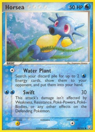 Horsea 058/109  - Reverse Holofoil Team Rocket Returns - Common