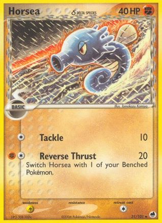 Horsea 031/101  - Reverse Holofoil Dragon Frontiers - Uncommon