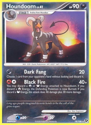 Houndoom 018  - Reverse Holofoil Great Encounters - Rare