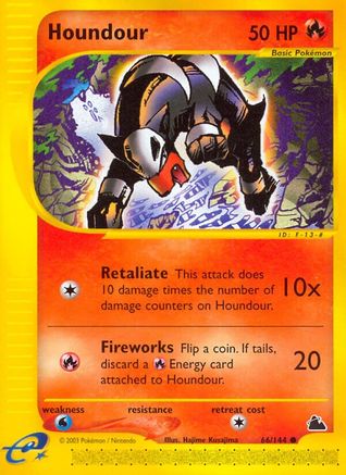 Houndour 066  - Reverse Holofoil Skyridge - Common