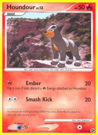 Houndour 069/106  - Reverse Holofoil Great Encounters - Common