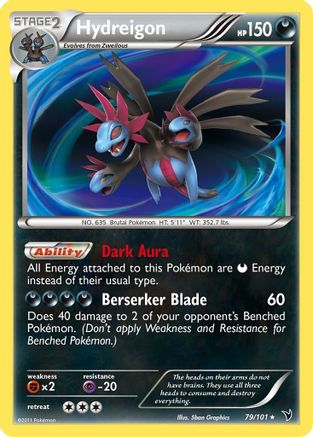 Hydreigon 079  - Reverse Holofoil Noble Victories - Holo Rare