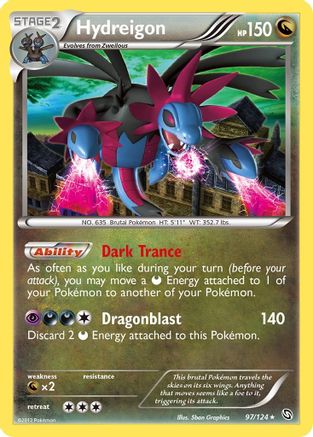 Hydreigon (97) 097  - Reverse Holofoil Dragons Exalted - Holo Rare