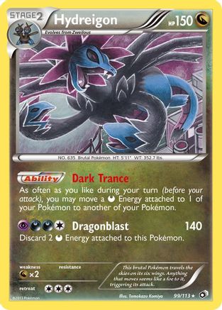 Hydreigon 099/113  - Reverse Holofoil Legendary Treasures - Holo Rare
