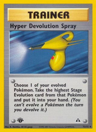 Hyper Devolution Spray 073/75  - 1st Edition Neo Discovery - Uncommon