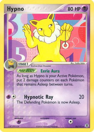 Hypno 025  - Reverse Holofoil FireRed & LeafGreen - Rare