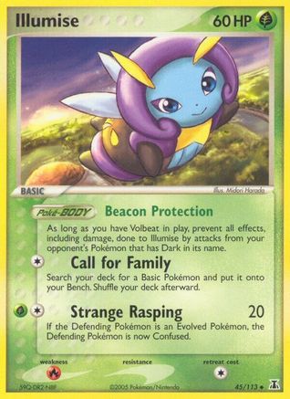 Illumise 045  - Reverse Holofoil Delta Species - Uncommon