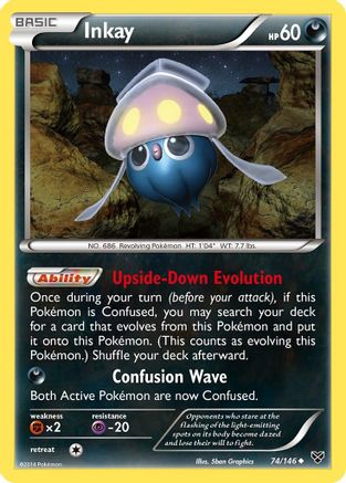 Inkay (74) 074/146  - Reverse Holofoil XY Base Set - Uncommon