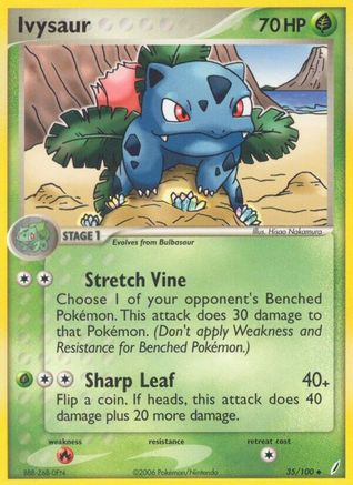 Ivysaur 035/100  - Reverse Holofoil Crystal Guardians - Uncommon