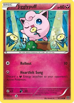 Jigglypuff (87) 087/146  - Reverse Holofoil XY Base Set - Common