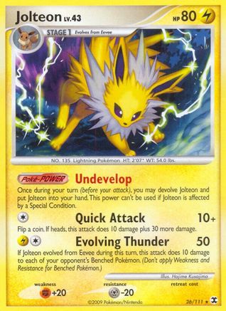 Jolteon 026  - Reverse Holofoil Rising Rivals - Rare